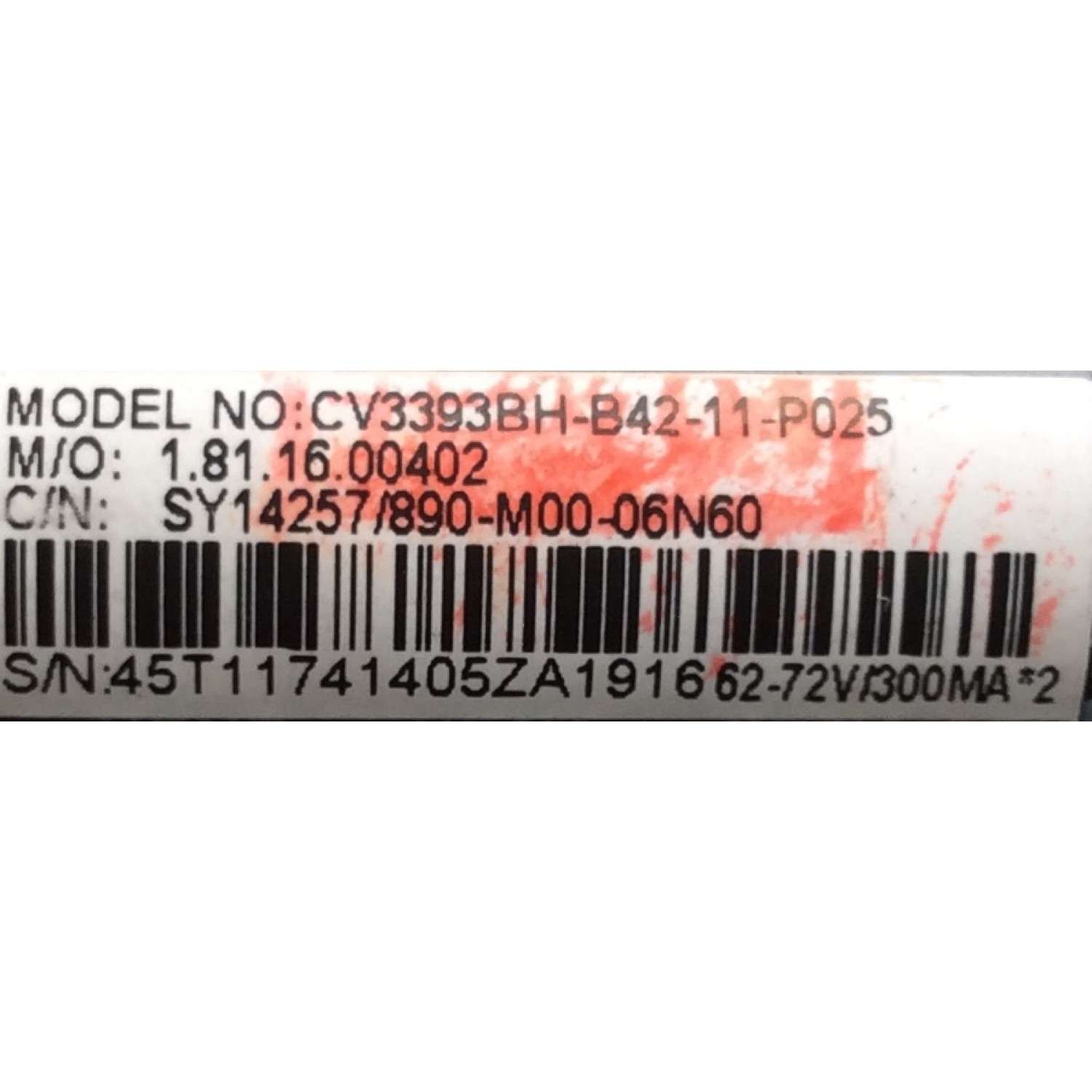 MAIN / FUENTE / (COMBO) / SEIKI SY14257 / CV3393BH-B42 / 890-M00-06N60 / CV3393BH-B42-11-P025 / E254215 / PANEL LSC400HN01-G01 / MODELO SE40FY27A - Imagen 2